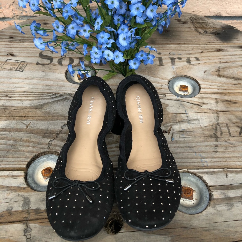 Gianni Bini jeweled Bresa Ballet flat leather 6